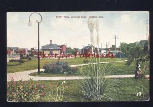 EUGENE OREGON RAILROAD DEPOT TRAIN STATION ANTIQUE VINTAGE POSTCARD