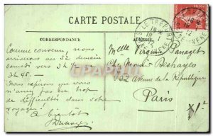 Old Postcard The Lighthouse a storm Day