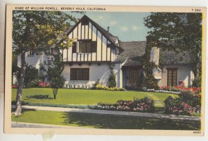 P2865 vintage postcard home william powell beverly hills calif