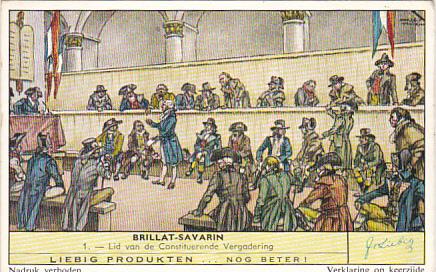 Liebig Trade Card s1726 Brillat-Severin No 1 Lid van de Constituerende Vergad...