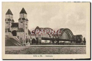 Postcard Old Koln Rh Südbrücke