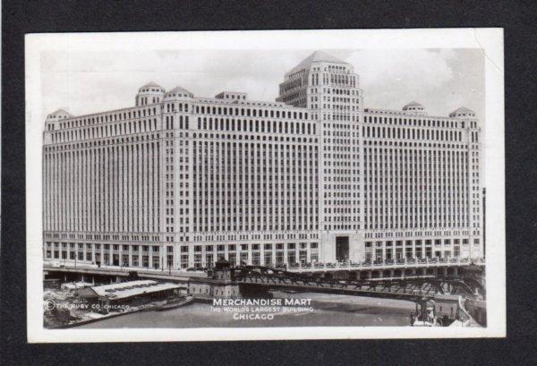 IL Merchandise Mart CHICAGO ILLINOIS Real Photo RPPC Postcard PC Carte Postale