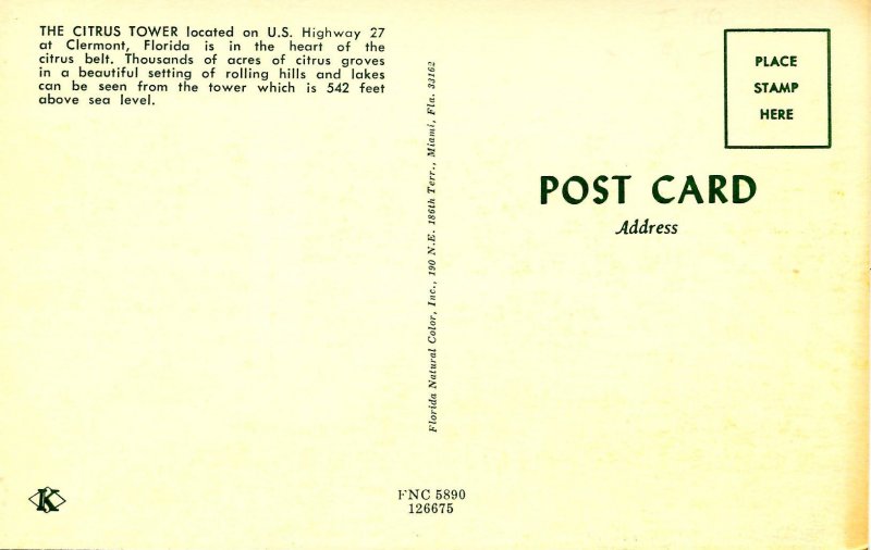 FL - Clermont. Florida Citrus Tower