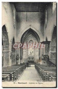 Old Postcard Montmort Interior of the Church