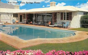 Palm Springs California 1960s Postcard Bob Hope's Home & Swimming Pool