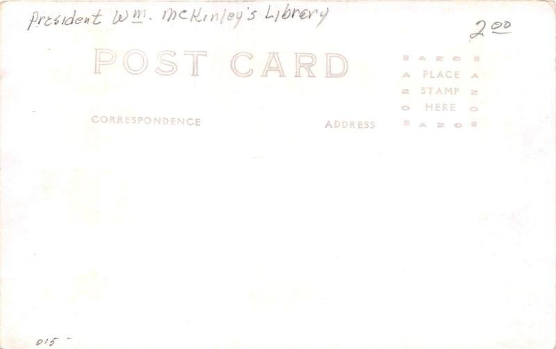 C32/ Niles Ohio Postcard Real Photo RPPC President McKinley Library