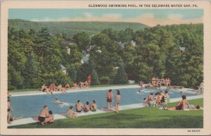 Postcard Glenwood Swimming Pool in the Delaware Water Gap PA