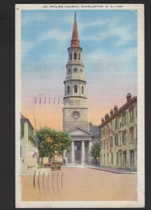 South Carolina CHARLESTON St. Philips Church pm1938 ~ WB