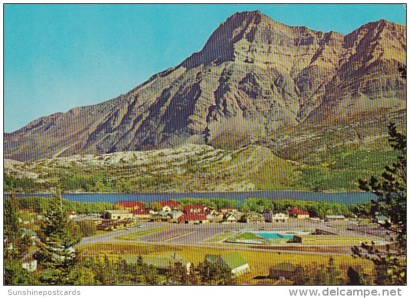 Canada Alberta Waterton Lake Townsite Panorama