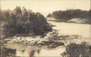 Kennebunk ME Cancel Wolwich Message Small Bridge & Islands RPPC Postcard