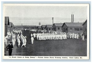 Great Lakes IL, Street Scene Camp At Dewey Naval Training Station Postcard