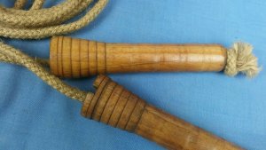 Vintage Skipping Rope With Wooden Handles (U)