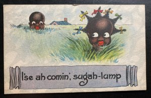 1916 Wilmington USA Black Americana Postcard Cover Ise Ah Comin Sugar Lamp