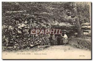 Old Postcard Arcy On Cury Caves Entree