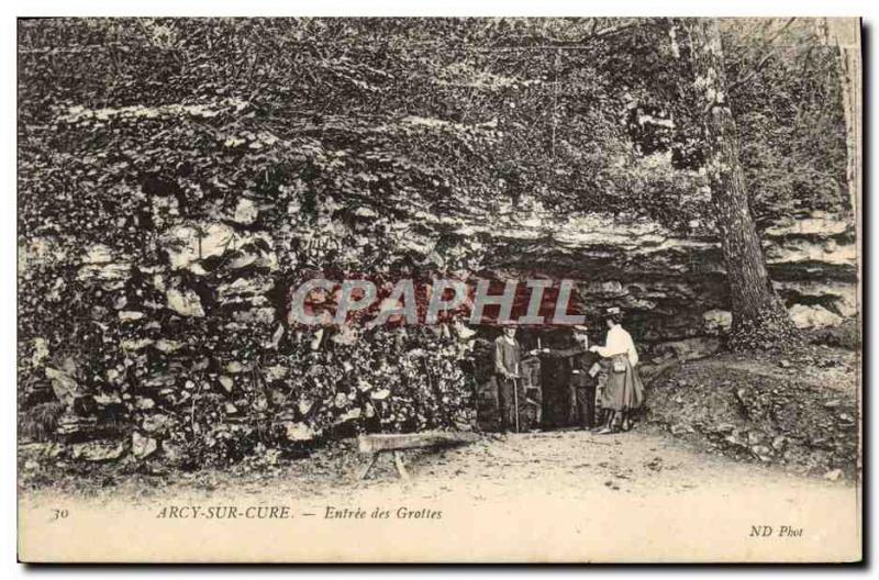 Old Postcard Arcy On Cury Caves Entree