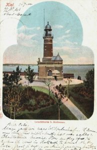 Germany Kiel Leuchtturm Holtenau Vintage Postcard 03.78