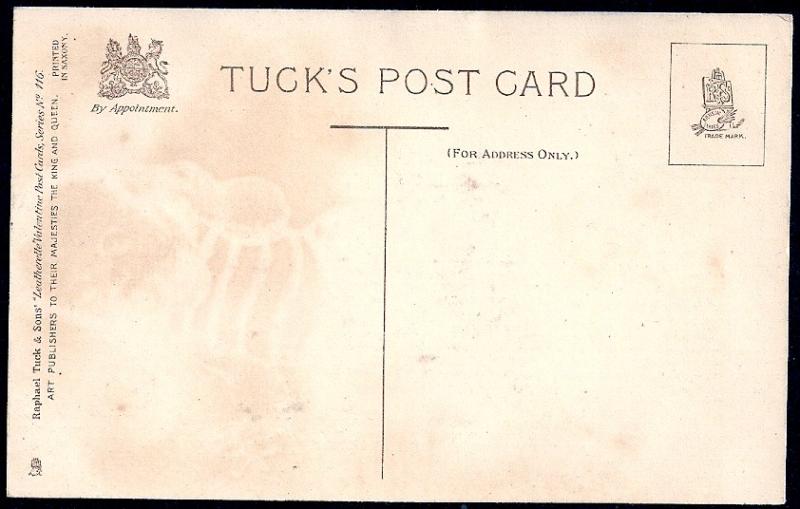 Tucks Leatherette Valentine unused c1910