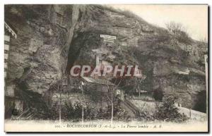 Old Postcard Rochecorbon Stone fallen