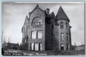 c1950's The Castle White Sulphur Springs Montana MT RPPC Photo Vintage Postcard