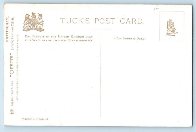 Nottingham England Postcard Victoria Station and Hotel c1910 Oilette Tuck Art