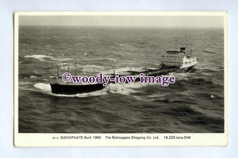 pf0224 - Bishopgate Shipping Bulk Carrier - Bishopgate , built 1960 - postcard