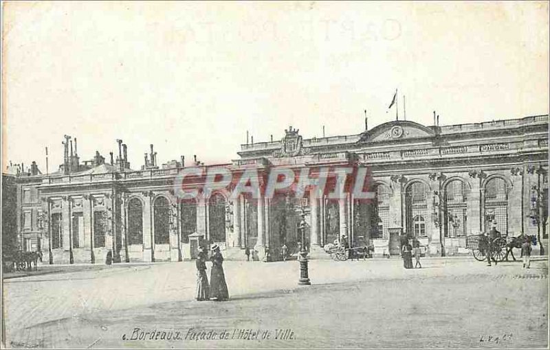 Postcard Old Bordeaux Facade of the Hotel de Ville