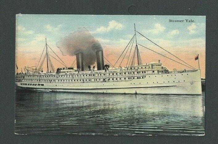 Ca 1913 PPC Steamer Yale Panama Ca & San Diego Expo Passenger Ship Mint