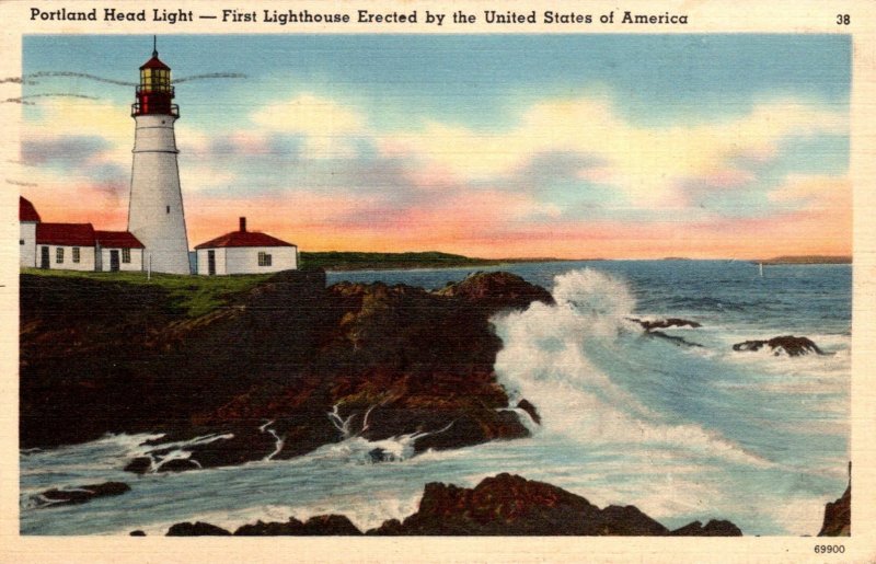 Maine Portland Casco Bay Portland Head Lighthouse 1941