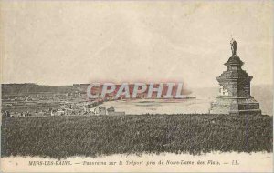 Old Postcard Mers les Bains Panorama Treport taken to Our Lady of the Waves