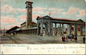 Vtg Dayton Ohio OH Union Station Railroad Railway 1905 Raphael Tuck Postcard