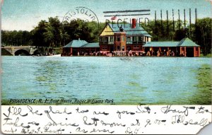 Boat House Roger Williams Park Providence Rhode Island Postcard 1907