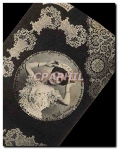 Old Postcard Folklore Lace Dentelliere Point Venice