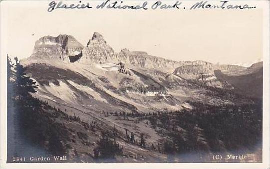 Montana Glacier National Park Garden Wall Real Photo RPPC