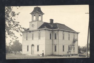 RPPC CUSHING IOWA HOLSTEIN IA CANCEL HIGH SCHOOL 1910 REAL VINTAGE POSTCARD