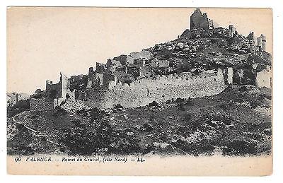 France Valence Chateau Crussol Ruins Castle Vintage Lucien Levy Postcard