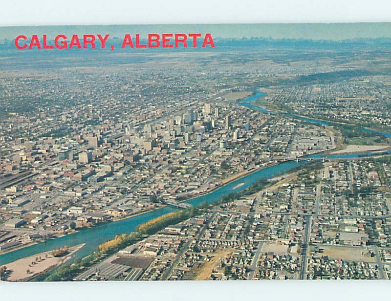 Pre-1980 AERIAL VIEW Calgary Alberta AB AC9392