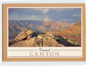 Postcard A rainbow from Mather Point on the North Rim, Grand Canyon, Arizona