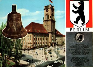 VINTAGE CONTINENTAL SIZE POSTCARD LATE 1960s STREET SCENE BERLIN GERMANY