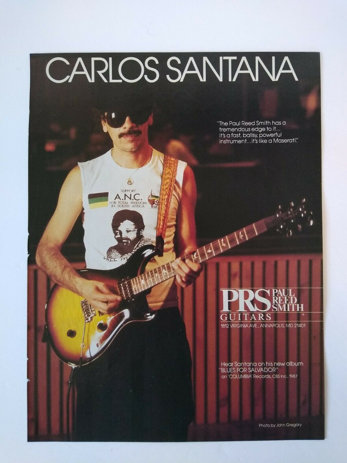 Vintage guitar magazine Carlos Santana