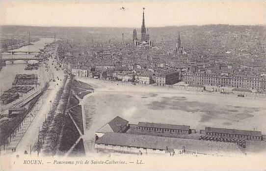 France Rouen Panorama pris de Sainte Catherine