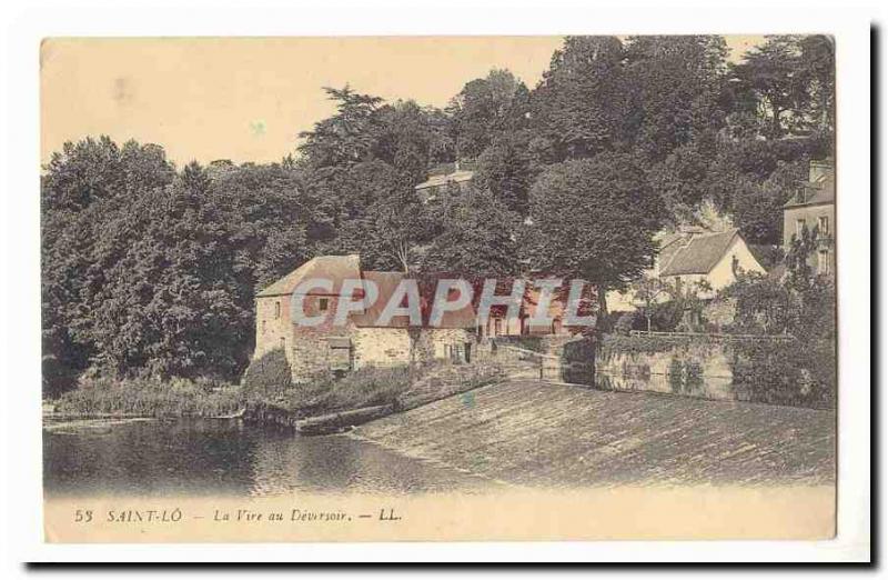 Saint Lo Old Postcard Vire at weir