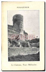 Old Postcard Fougeres Chateau Tour Melusine