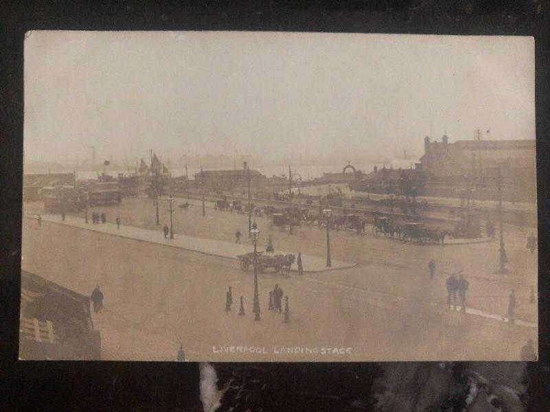 Mint England RPPC Real Picture Postcard Liverpool Landing stage