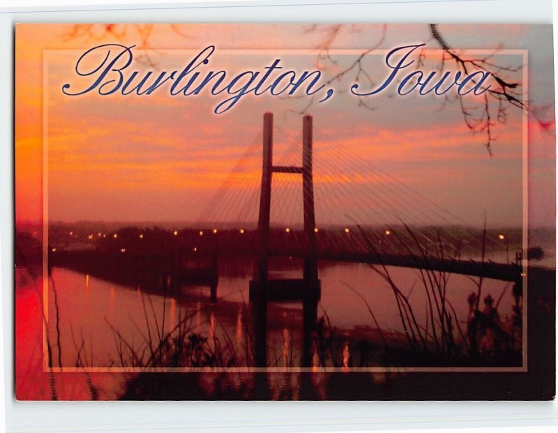 Postcard Great River Bridge, Burlington, Iowa