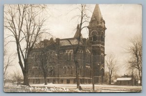 ALBIA IA HIGH SCHOOL ANTIQUE REAL PHOTO POSTCARD RPPC