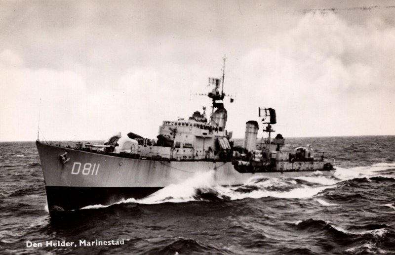 Battleship Hr. Ms. Gelderland Submarine Chaser Vintage RPPC 09.83