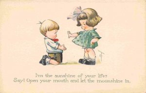 I'm The Sunshine of Your Life Let Moonshine In Artist Twelvetrees 1910c postcard