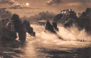 Rheinfall Switzerland Old Vintage Antique Post Card