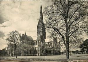 Salisbury Cathedral England RPPC Postcard