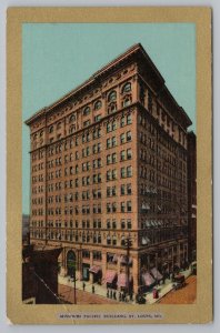 St Louis Missouri~Missouri Pacific Railway Building~c1905 Gold Border Postcard